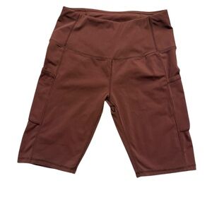 Oalka Women's Chocolate Brown Bike Shorts